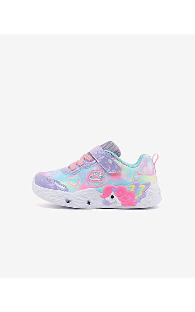 UNICORN CHARMER - LIL HEART SPARKLES Küçük Kız Çocuk Mor Işıklı Spor Ayakkabı 303064N LVMT