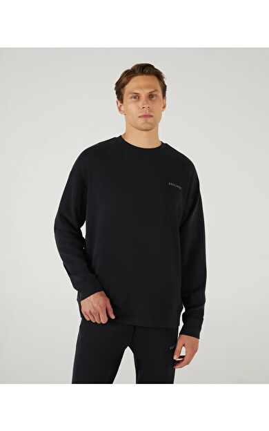 Skechers S242155-001 M Soft Touch Crew Neck Erkek Sweatshirt