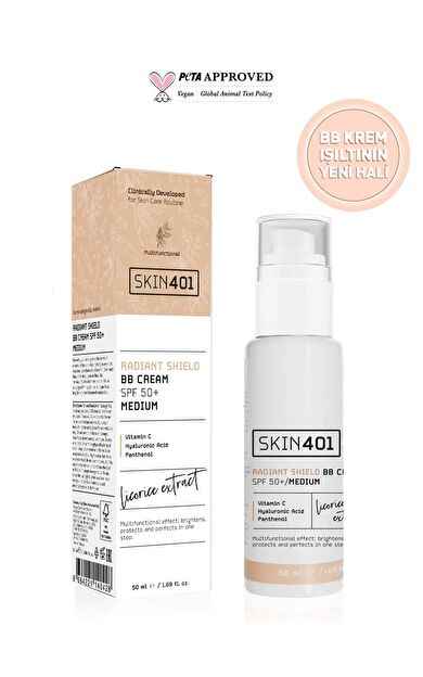 Multi-Fonksiyonel Aydınlatıcı BB Krem SPF 50+ / Orta Cilt Tonu 50ml (Medium Tone)