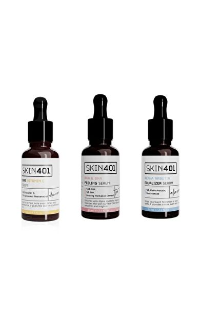 Skin401 Canlandırıcı, Koyu Lekelerde Etkili, Renk Tonu Eşitlemeye Yardımcı Serum Seti