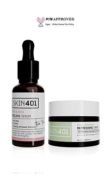 Skin401 Cilt Renk Tonu Eşitlemeye Yardımcı ve Nemlendirici Bakım Rutini