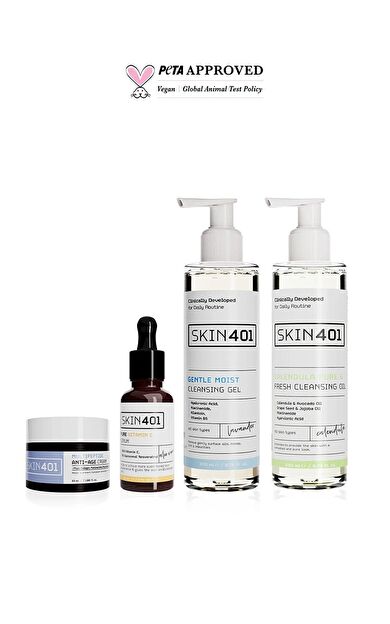 Skin401 Cilt Yenilenmesine Yardımcı ve Aydınlatma Etkili Bakım Rutini