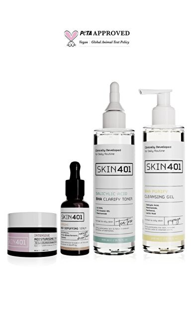 Skin401 Gece Bakım Rutini (Karma ve Yağlı Cilt Tipleri)