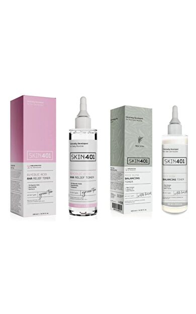 Skin401 Leke Karşıtı, Aydınlatıcı ve Dengeleyici Tonik 2'li Set