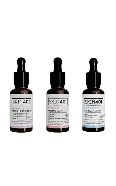 Skin401 Niacinamide, AHA+BHA, Arbutin Serum Seti