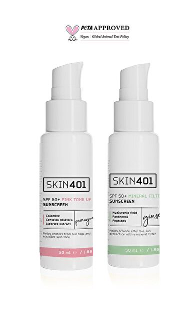 Skin401 Renk Eşitleyici ve Mineral Filtreli Güneş Kremi Seti