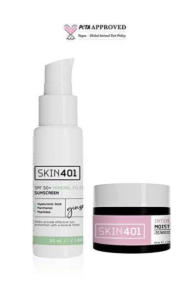Skin401 Yoğun Nemlendirici ve Mineral Filtreli Güneş Kremi Seti
