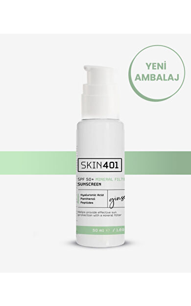Skin401 SPF 50+ Mineral Filter Sunscreen Mineral Filtre Güneş Kremi 50 ml