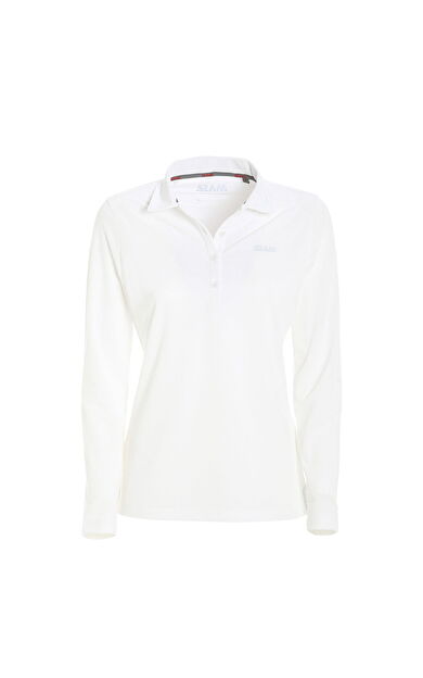 WS TECH PIQUE POLO LS BRIGHT WHITE