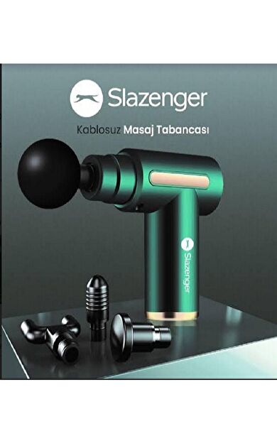 Slazenger Kablosuz Sporcu Masaj Tabancası 4 Başlıklı