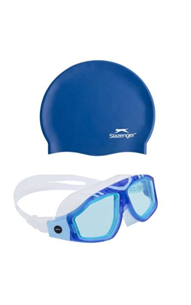 Slazenger Yetişkin Yüzücü Gözlüğü GL6 BlueClearClear+BONE(UNİSEX)