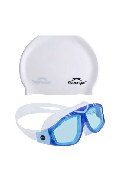 Slazenger Yetişkin Yüzücü Gözlüğü GL6 BlueClearClear+BONE