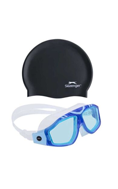 Slazenger Yetişkin Yüzücü Gözlüğü GL6 BlueClearClear+BONE(UNİSEX)