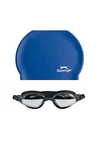 Slazenger Yetişkin Yüzücü Gözlüğü Reflex GT14 Siyah+Mavi