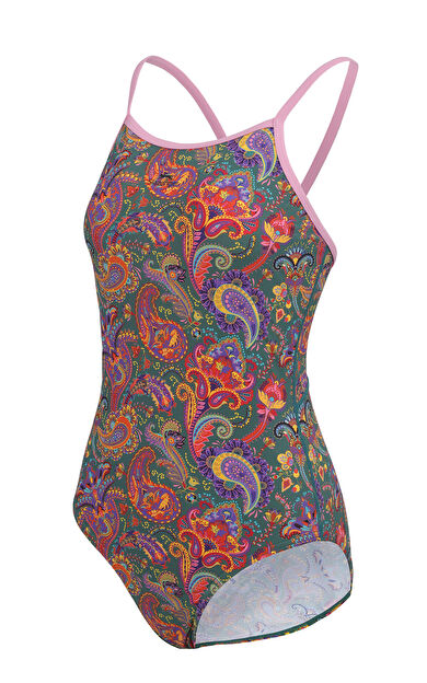 Slazenger Thinstrap Ld43 Kadın Mayo Yeşil / Pembe