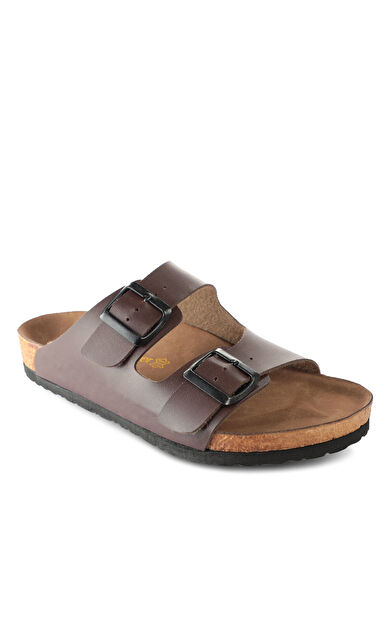 Slazenger LENS Unisex Terlik Kahve Kahve