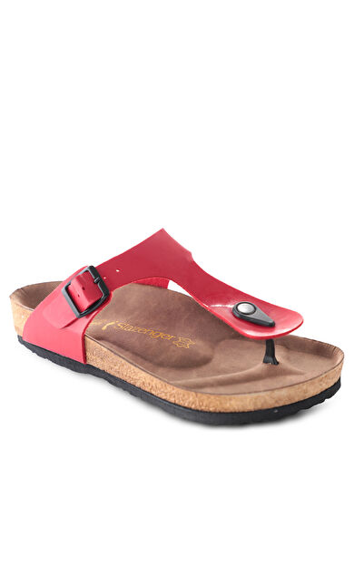 Slazenger LUKE Kadın Terlik Kırmızı Rugan Kırmızı Rugan