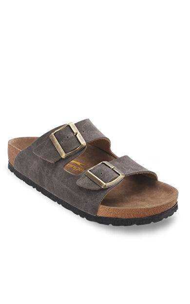 Slazenger LENS Kadın Terlik Kahve Nubuk Kahve Nubuk