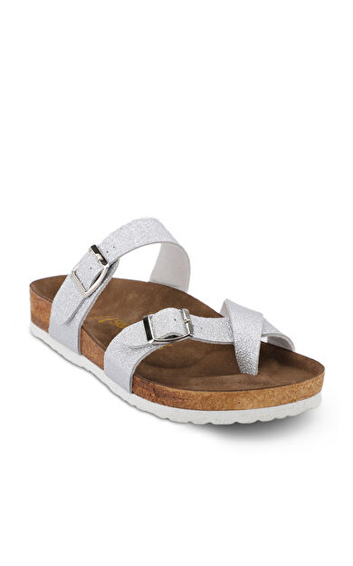 Slazenger LARA Kadın Terlik Gümüş Sim Gümüş Sim