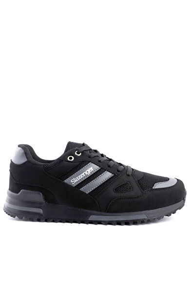 Slazenger MAROON I Büyük Beden Sneaker Erkek Ayakkabı Siyah / Siyah Siyah / Siyah