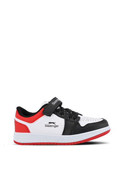 Slazenger PRINCE I Unisex Çocuk Sneaker Ayakkabı Beyaz / Siyah / Kırmızı SA14LP078-056