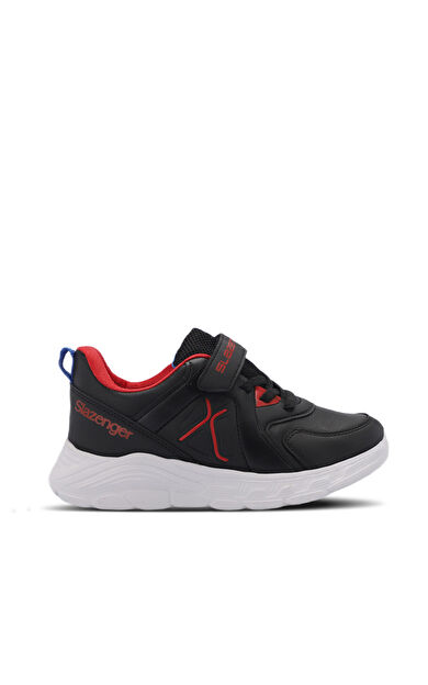 Slazenger VACATION I Sneaker Unisex Çocuk Ayakkabı Siyah / Kırmızı SA23LF021-506