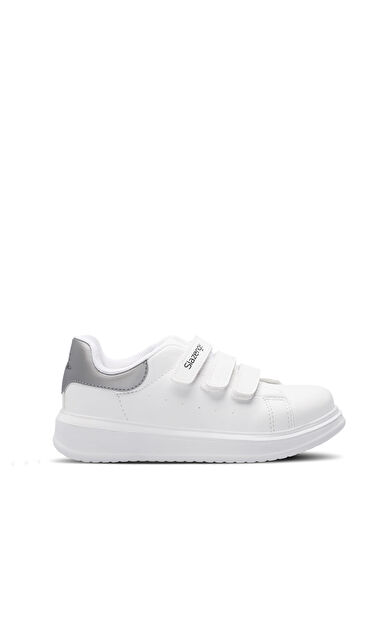 Slazenger LOVE I Unisex Çocuk Sneaker Ayakkabı Beyaz / Gümüş SA24LF074-039