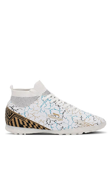 Slazenger CORNER Erkek Halı Saha Beyaz / Mavi Futbol Ayakkabısı SA25FE001-041