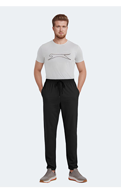 Slazenger JERRY Büyük Beden Erkek Eşofman Altı Siyah Siyah