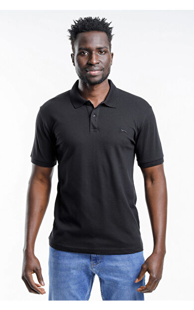Slazenger SALVATOR Erkek T-Shirt Siyah Siyah