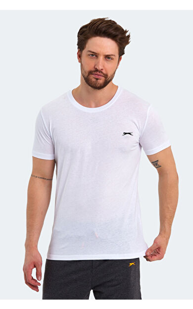 Slazenger SANDER I Erkek T-Shirt Beyaz Beyaz