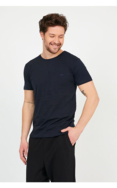 Slazenger SANDER KTN Erkek Kısa Kol T-Shirt Lacivert