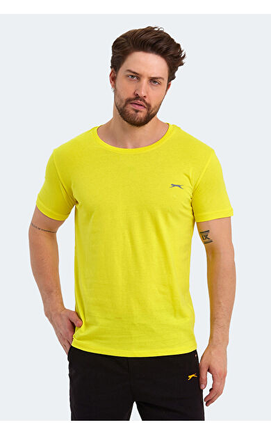Slazenger SANDER KTN Erkek T-Shirt Açık Sarı Açık Sarı