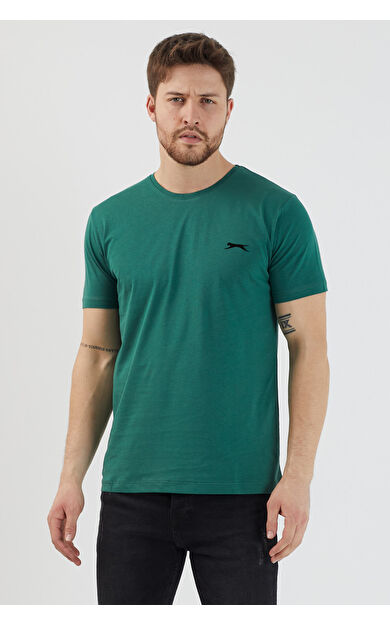 Slazenger SANDER I Erkek T-Shirt Koyu Yeşil Koyu Yeşil