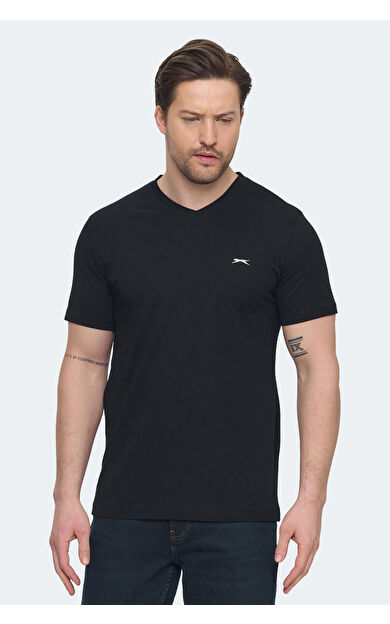 Slazenger SARGON I Erkek T-Shirt Siyah Siyah