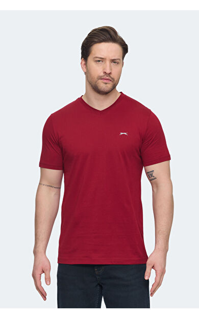 Slazenger SARGON I Erkek T-Shirt Bordo Bordo
