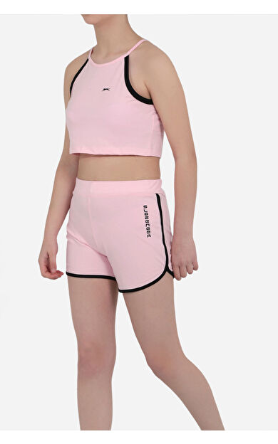 Slazenger DERORIT Kız Çocuk Şort Takım Pembe Pembe