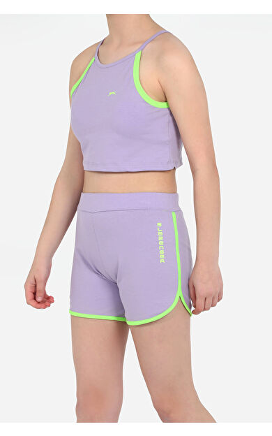 Slazenger DERORIT Kız Çocuk Şort Takım Lila Lila