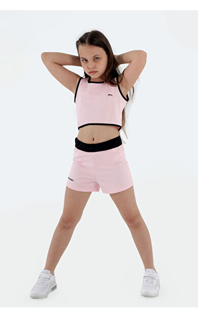 Slazenger DESTA Kız Çocuk Şort Takım Pembe Pembe