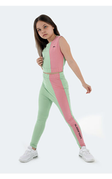 Slazenger DIMAS Kız Çocuk Tayt Takım Yeşil Yeşil