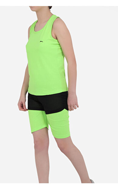 Slazenger DOLF Kız Çocuk Şort Takım Yeşil Yeşil