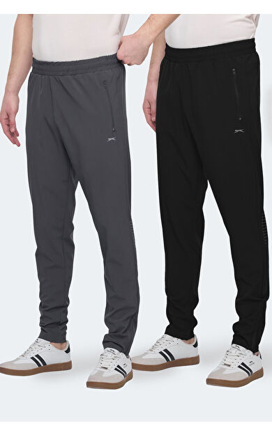 Slazenger GRIET 2 Lİ SET Erkek  Siyah - Koyu Gri Eşofman Altı