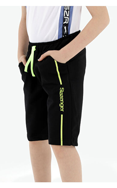 Slazenger PECE Erkek Çocuk Şort Siyah Siyah