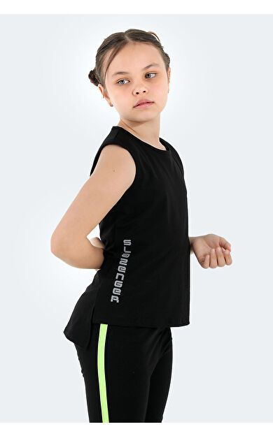 Slazenger DYLAN Kız Çocuk T-Shirt Siyah Siyah ST12TC231-500