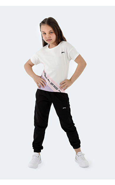 Slazenger PINA Kız Çocuk T-Shirt Beyaz Beyaz