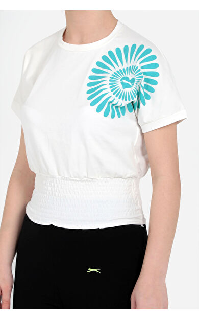 Slazenger PORCIA Kız Çocuk T-Shirt Ekru Ekru