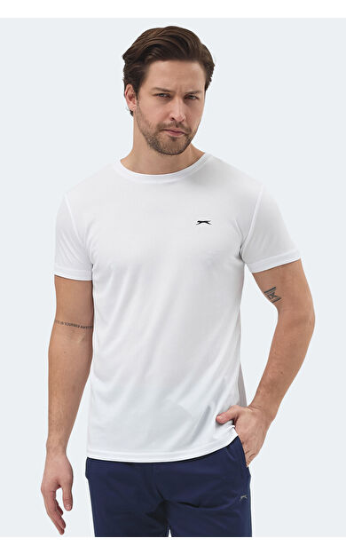 Slazenger REPUBLIC Erkek T-Shirt Beyaz Beyaz