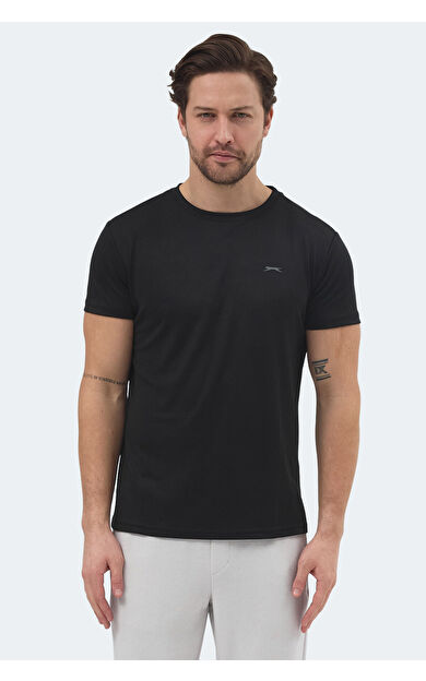 Slazenger REPUBLIC Erkek T-Shirt Siyah Siyah