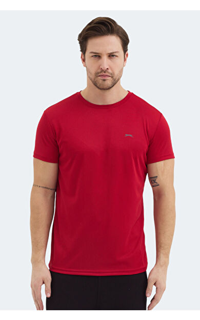 Slazenger REPUBLIC Erkek T-Shirt Kırmızı Kırmızı