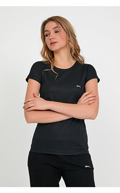 Slazenger RELAX Kadın T-Shirt Siyah Siyah
